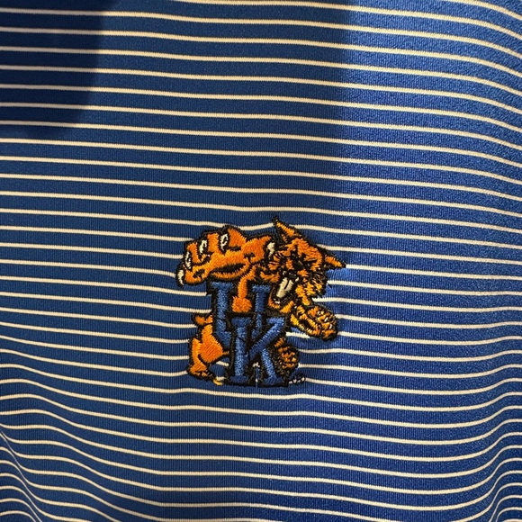 Peter Millar Other - UK Peter Millar Blue and White Striped Polo